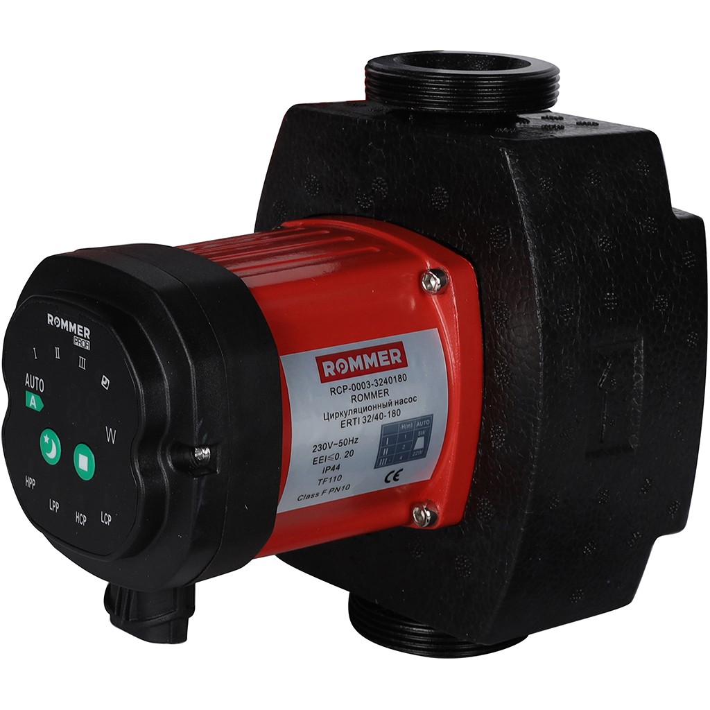Насос циркуляционный ROMMER ERTI 32/40-180 с гайками и теплоизоляцией