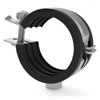 Хомут крепежный одновинтовой с гайкой без шпильки М8 STOUT Ду40 (48-52) - 11/2"