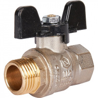 Кран шаровой STOUT бабочка 1/2" ВН, стандартный проход