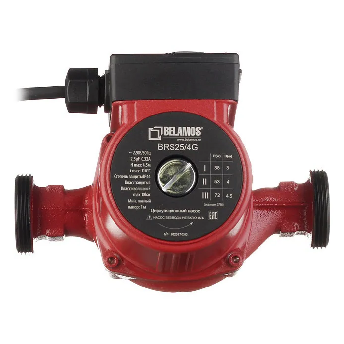 Насос циркуляционный BELAMOS BRS25/4G 180 (25х40) с гайками