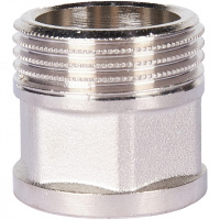 Переход под ключ резьбовой латунный STOUT никель 3/4"х1" ВН