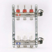 Коллекторная группа UNI-FITT 450I нерж 1"x3/4" EK на 3 выхода, с расходомерами (в полном сборе)