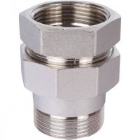 Американка ПРЯМАЯ резьбовая латунная (с прокладкой o-ring) STOUT никель 11/4" ВН