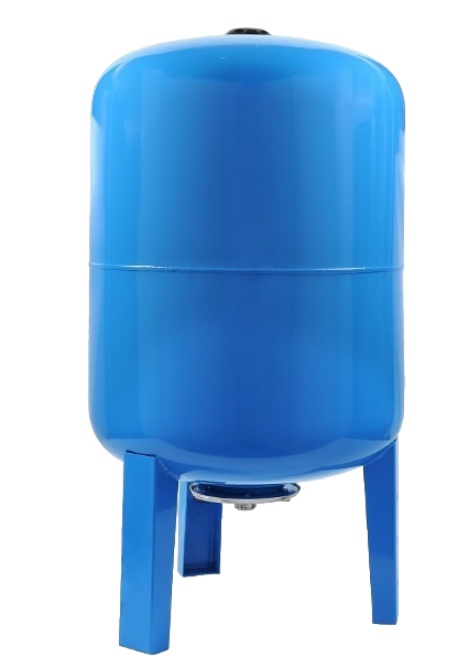 Гидроаккумулятор для воды ESSAN GIDRACH-NE вертикальный 50 л, 1" Н, синий, концевой, нерж фланец