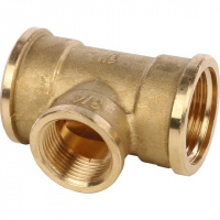 Тройник переходной латунный STOUT без покрытия 1"x3/4"x1" В