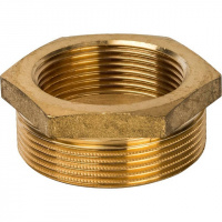 Футорка резьбовая латунная STOUT без покрытия 2"x11/4" ВН