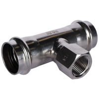 Тройник-переходник ВПр-ВР, 28х1/2, из нержавеющей стали прессовой ROMMER