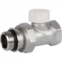 Клапан запорно-балансировочный прямой STOUT 1/2" (с дополнительным уплотнением)