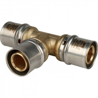 МП Тройник равнопроходный пресс для металлопласта STOUT Ø26х26х26