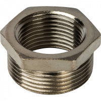 Футорка резьбовая латунная STOUT никель 11/2"x11/4" ВН