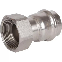 Переходник с накидной гайкой ВПр-ВР, 42х11/2, из нержавеющей стали прессовой ROMMER