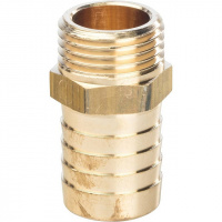 Штуцер резьбовой латунный STOUT без покрытия 1/2"x20мм Н