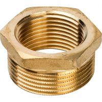 Футорка резьбовая латунная STOUT без покрытия 11/4"x1" ВН