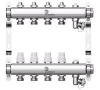 Коллекторная группа WESTER W903.4 нержавейка 1"x3/4" EK -4 выхода, без расходомеров