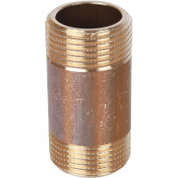 Бочонок резьбовой латунный STOUT без покрытия 3/4"x50мм