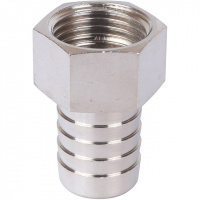 Штуцер резьбовой латунный STOUT никель 1/2"x18мм В