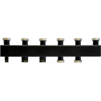 Коллектор распределительный стальной ROMMER 3(4) отопительных контура 1 1/2"