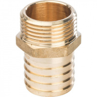 Штуцер резьбовой латунный STOUT без покрытия 1"x25мм Н