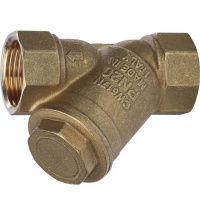 ФГО Фильтр косой грубой очистки STOUT SFW латунный 1", 500 мкр, желтый