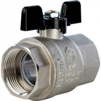 Кран шаровой STOUT бабочка 11/4" ВВ, стандартный проход