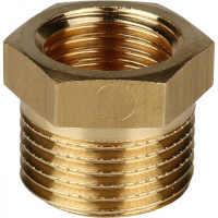 Футорка резьбовая латунная STOUT без покрытия 3/8"x1/4" ВН