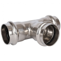 Тройник равнопроходной ВПр, 42, из нержавеющей стали прессовой ROMMER