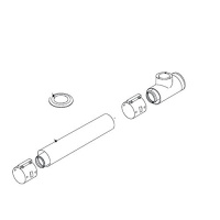 Коаксиальный патрубок для дымохода PROTHERM Ø80/125 в шахте