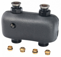 Гидравлический разделитель STOUT 3 гидрострелка 11/2", с накидными гайками, в утеплители (3 м3/час)