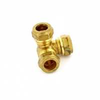 МФО Тройник обжимной равнопроходной для медной трубы TIEMME Ø15х15х15, трехплоскостной