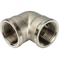 Угол резьбовой латунный STOUT никель 3/4" В