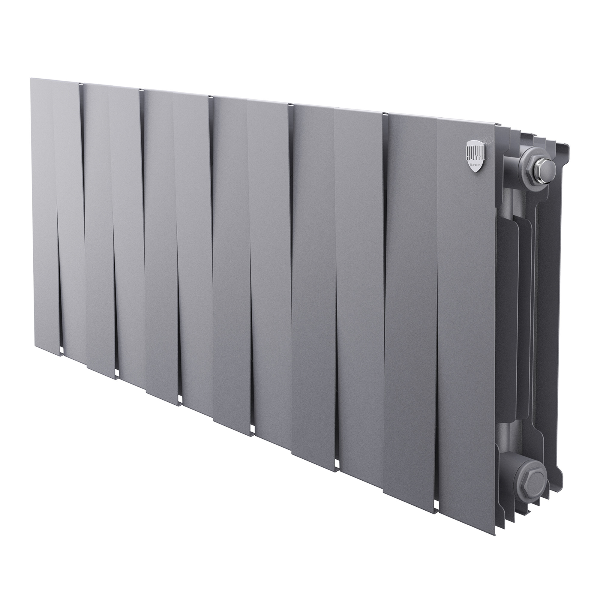Радиатор биметаллический ROYAL THERMO PIANOFORTE SILVER SATIN 300x12 секций, серый