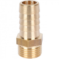 Штуцер резьбовой латунный STOUT без покрытия 3/8"x14мм Н