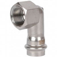 Угольник-переходник ВПр-ВР, 22х3/4, из нержавеющей стали прессовой ROMMER