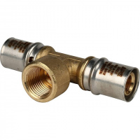 МП Тройник резьбовой пресс для металлопласта STOUT Ø20х1/2"х20 В