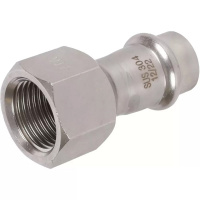 Переходник ВПр-ВР, 15х1/2, из нержавеющей стали прессовой ROMMER