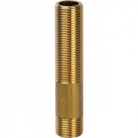Сгон резьбовой латунный STOUT без покрытия 1/2"x200мм