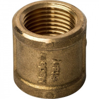 Муфта резьбовая латунная STOUT без покрытия 1/2"
