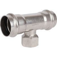 Тройник-переходник ВПр-ВР, 42х1, из нержавеющей стали прессовой ROMMER
