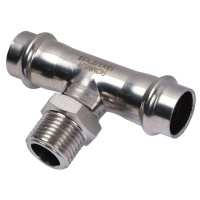 Тройник-переходник ВПр-ВР, 18х1/2, из нержавеющей стали прессовой ROMMER