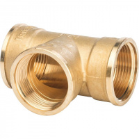 Тройник резьбовой латунный STOUT без покрытия 11/4" В