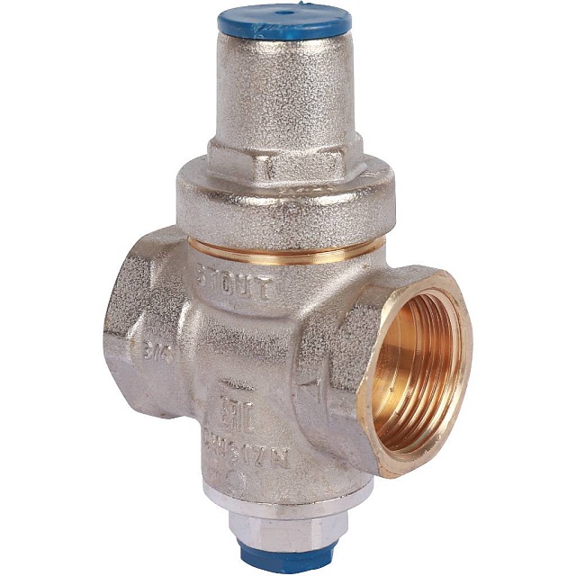 Редуктор давления STOUT поршневой с выходом для манометра 3/4"