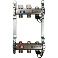 Коллекторная группа STOUT нержавейка 1"x3/4" EK -2 выхода, без расходомеров (вып. воздуха и сливом)