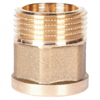 Переход под ключ резьбовой латунный STOUT без покрытия 1/2"х3/4" ВН