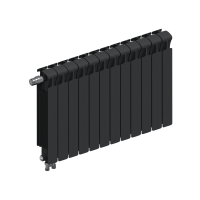 Радиатор биметаллический RIFAR MONOLIT АНТРАЦИТ 500х12 секций, нижнее левое подключение (MVL)