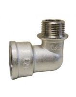 ЛН Угол переходной латунный MULTI (НИКЕЛИРОВАННЫЙ) 1/2"х3/4" НР-ВР