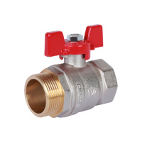 Кран шаровой ROMMER бабочка 1" ВН