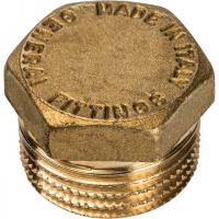Заглушка резьбовая латунная STOUT без покрытия 1/2" Н