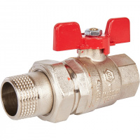 Кран шаровой с американкой STOUT бабочка EPDM 1"