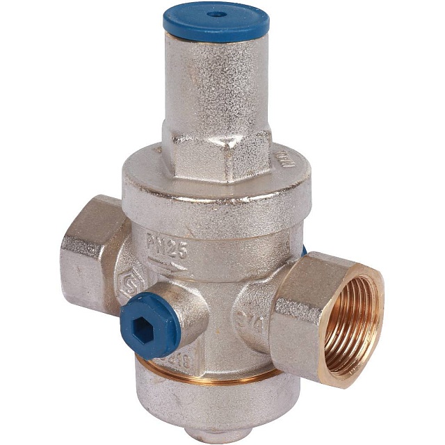 Редуктор давления STOUT 3/4" вн/вн PN25 с выходом под манометр