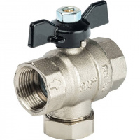 Кран шаровой STOUT бабочка 3/4" ВВ, с фильтром